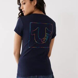 NWOT True Religion Pride Logo V Tee